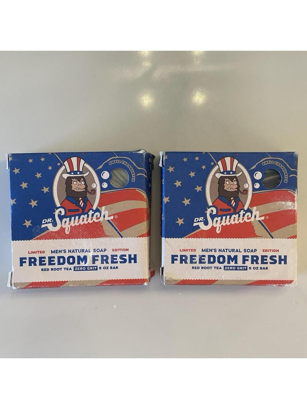 Dr. Squatch Freedom Fresh Limited Edition Bar Soap - 5oz - Lot Of 2